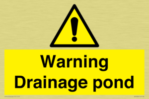 Warning Drainage pond